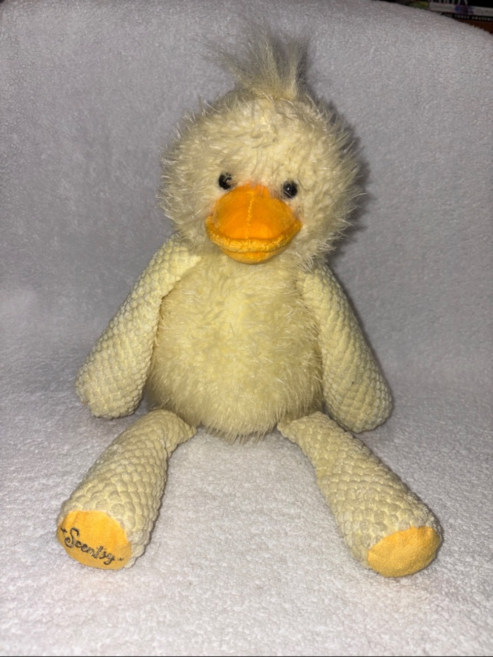 Scentsy Soft Yellow Duck Plush with Orange Beak
